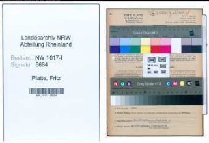 Entnazifizierung Fritz Platte , geb. 03.09.1908 (Betriebsfuehrer)