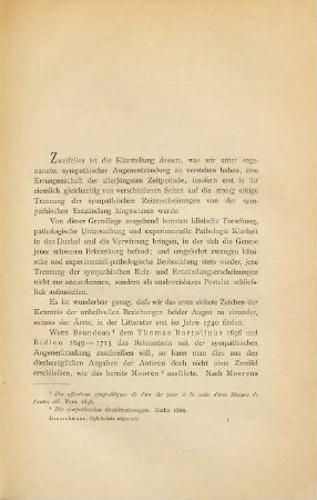 Über die Ophthalmia migratoria (sympathische Augenentzündung)