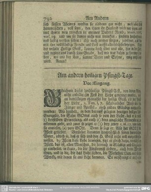 Am andern heiligen Pfingst-Tage