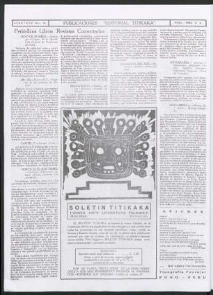 Periódicos, libros, revistas, comentarios