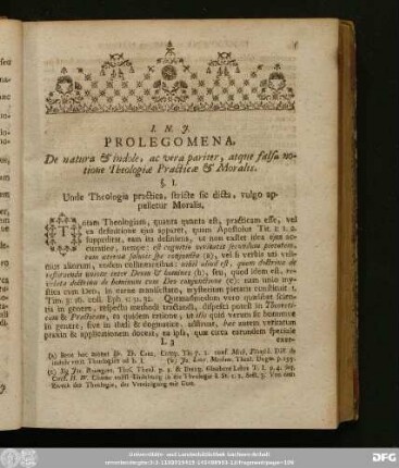 §. I. Unde Theologia practica, stricte sic dicta, vulgo appelletur Moralis.