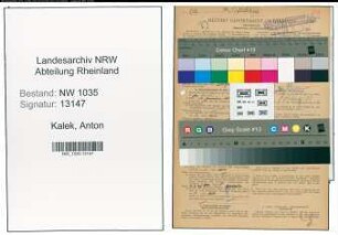 Entnazifizierung Anton Kalek , geb. 13.06.1914 (Bergmann)