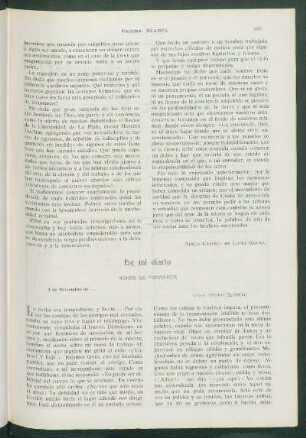 De mi diario