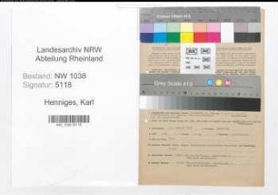 Entnazifizierung Karl Henniges , geb. 15.01.1905 (Jurist)