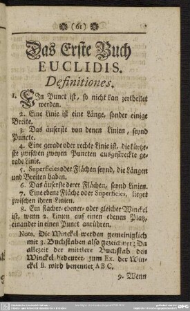 Das Erste Buch Euclidis