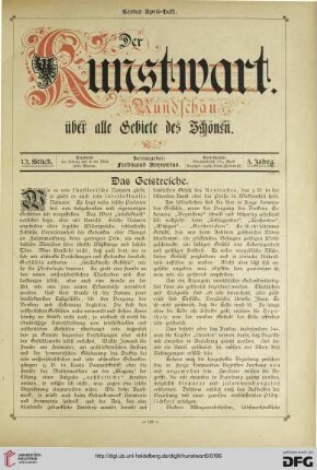 Heft 13 (1. Aprilheft 1892)