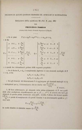 Soluzione della quistione 10.