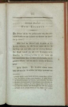Zweites Kapitel. Vom Tripper.