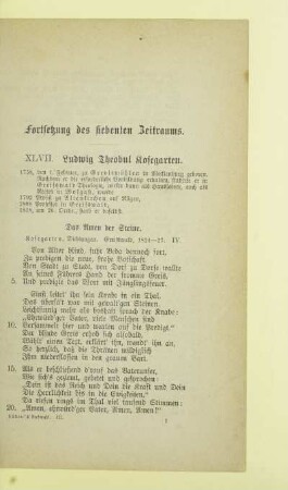 Fortsetzung des siebenten Zeitraums