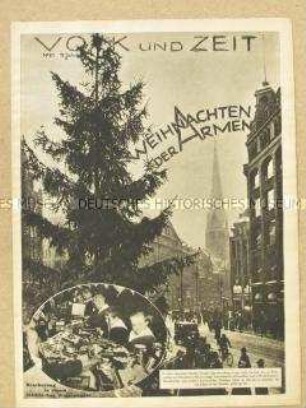 Sozialdemokratische Wochenzeitschrift "Volk und Zeit" überwiegend mit Beiträgen zu Weihnachten