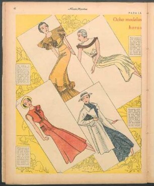 Ocho modelos para distintas horas del día [Dibujos] : Para la mujer