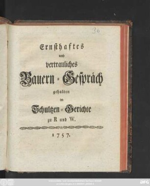 [1]: ... gehalten im Schultzen-Gerichte zu R. und W