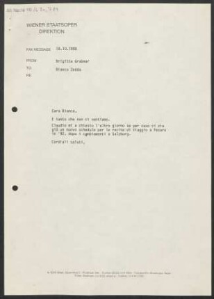 Brief an Bianca Zedda, 18.10.1990