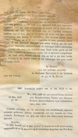 243. Koninklijk besluit van 14 Jan. 1823, no. 25