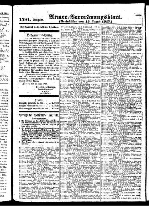 1581.Ausgabe. Mittwoch, 15. August 1917