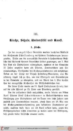 III. Kirche, Schule, Universität und Kunst