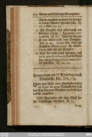 Evangelium am IX. Sonntage nach Trinitatis. Luc. XVI, 1 - 9.