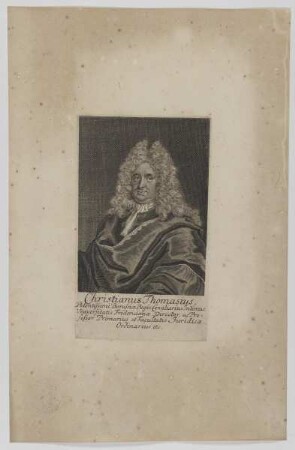 Bildnis des Christianus Thomasius