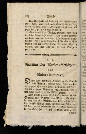 278-289, §. 4. Nigritien oder Vorder-Aethiopien, auch Nieder-Aethiopien.
