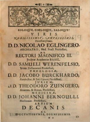 Emanuelis König Philos. & Medic. Doct. Basil. S.R.I. Acad. Nat. Curios. Avicennae Regnum Vegetabile, Physice, Medice, Anatomice, Chymice, Theoretice, Practice enucleatum, 4. Continens Sect. IV. I. Descriptionem Physicam Vegetabilium cum Appendice specialis Florum & Seminum Structurae secundum Tournefortium. II. Genera Summa & Classes Plantarum variamque ... III. Collectionem, Praeparata, Usus in Esculentis & Medicamentis ... IV. Facultates & Vires Plantarum Officinalium ...
