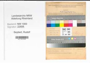 Entnazifizierung Rudolf Seybert, geb. 27.04.1892 (Kaufm.Angest.)