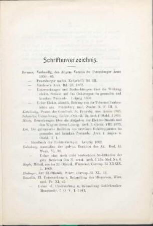 Schriftenverzeichnis.