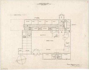 Gsaenger, Gustav; Reutte / Tirol (Österreich); Schule - 2. Vorprojekt (Grundriss EG)
