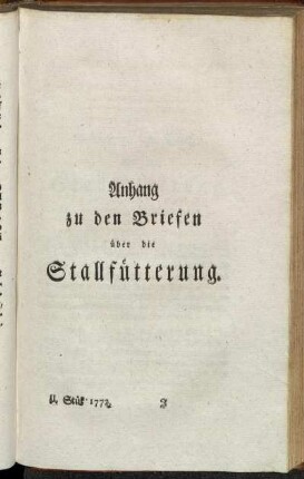Anhang zu den Briefen über die Stallfütterung