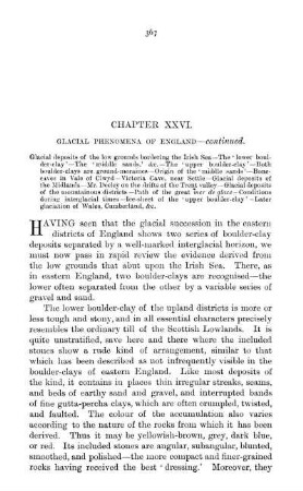 Chapter XXVI. Glacial Phenomena Of England - continued