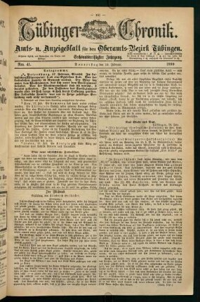 19. Februar (Nro. 41) - 24. Februar (Nro. 45)