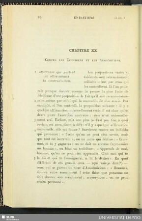 Chapitre XX. Contre les epicuriens et les académiciens