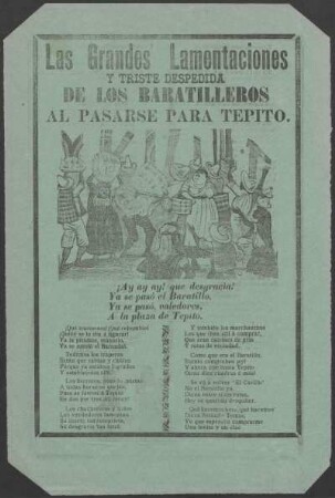 Las grandes lamentaciones y triste despedida de los baratilleros al pasarse para tepito
