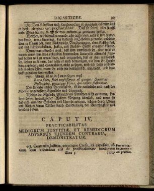 Caput IV. Practicabilitas Mediorum Justitiæ, ...