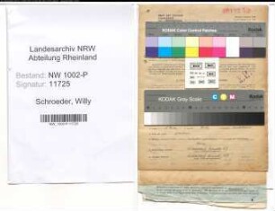 Entnazifizierung Willy Schroeder , geb. 29.00.1901 (Polizeibeamter)