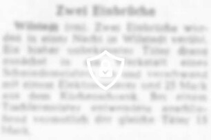 Zwei Einbrüche