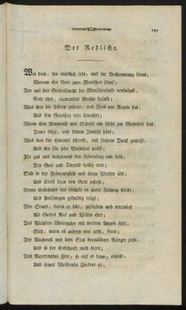 Der Redliche.