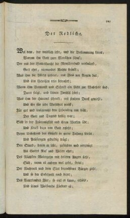 Der Redliche.
