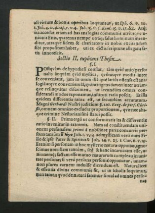 Sectio II. explicans Thesin.