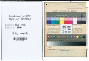 Entnazifizierung Heinrich Kuhl , geb. 18.08.1877 (Polizeileutnant)