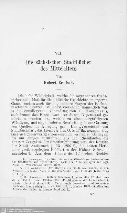 VII. Die sächsischen Stadtbücher des Mittelalters