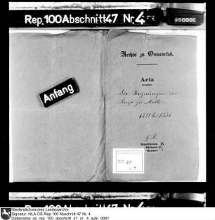 Rechnungen der katholischen Kirche zu Melle