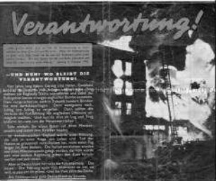 Bebildertes Abwurf-Flugblatt der Alliierten über das reale Kräfteverhältnis im Luftkrieg mit einer Gegenüberstellung von Aussagen deutscher und englischer Politiker