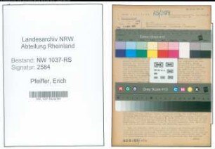 Entnazifizierung Erich Pfeiffer , geb. 14.07.1911 (Techn.Stadtinspektor)