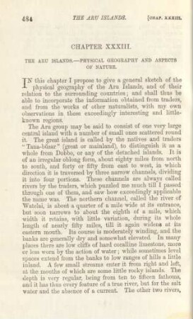 Chapter XXXIII. The Aru Islands. - Physical geography and aspects of nature