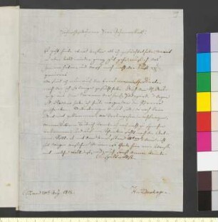 Brief von Hundeshagen, Helfrich Bernhard an Goethe, Johann Wolfgang von