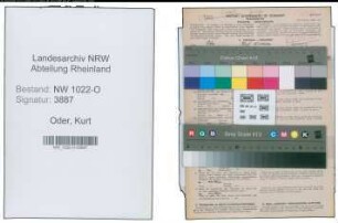Entnazifizierung Kurt Oder , geb. 08.01.1891 (Richter)