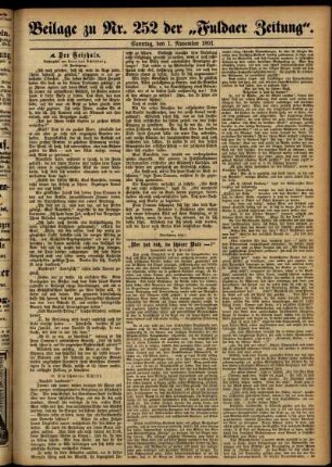 Zweite Ausgabe vom Sonntag, den 01. November 1891.