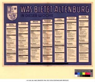 Originaltitel: Was bietet Altenburg in dieser Woche 31. Oktober bis 6. November 1949
