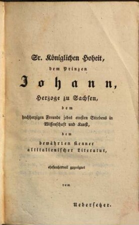 Francesco Petrarca's sämmtliche Canzonen, Sonette, Ballaten und Triumphe