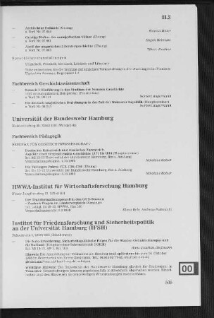 HWWA-Institut für Wirtschaftsforschung Hamburg
